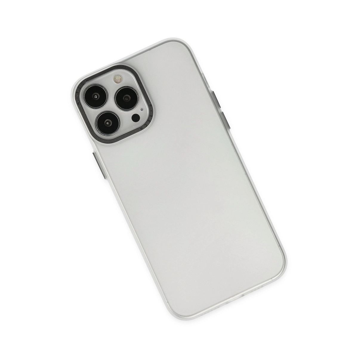 Apple İphone 13 Pro Max Kılıf Modos Metal Kapak - Şeffaf