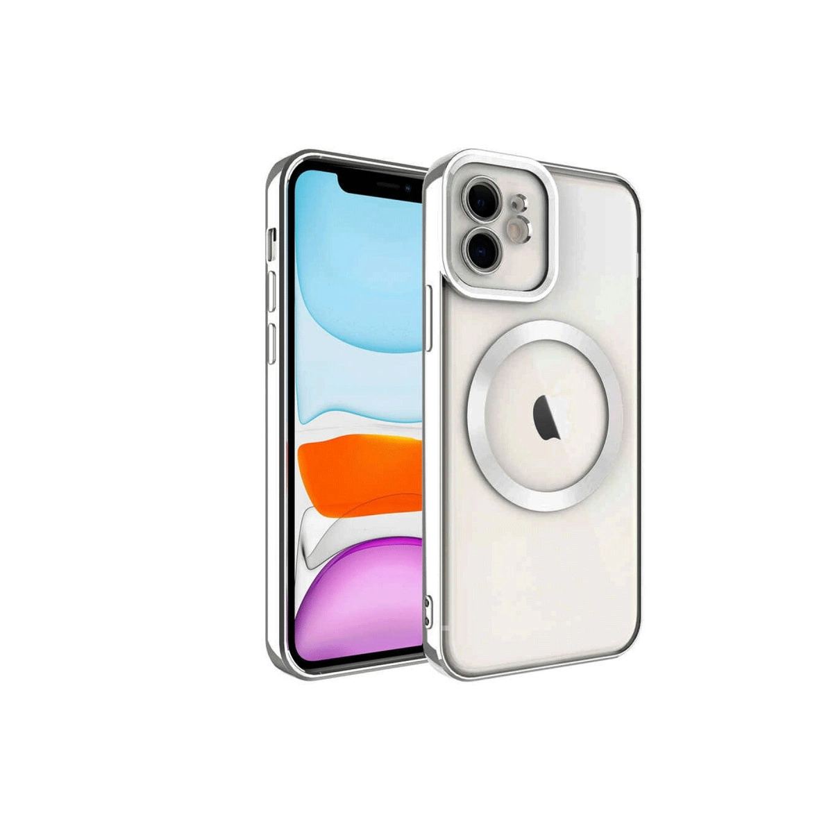 Apple İphone 12 Kılıf Kross Magneticsafe Kapak - Gümüş