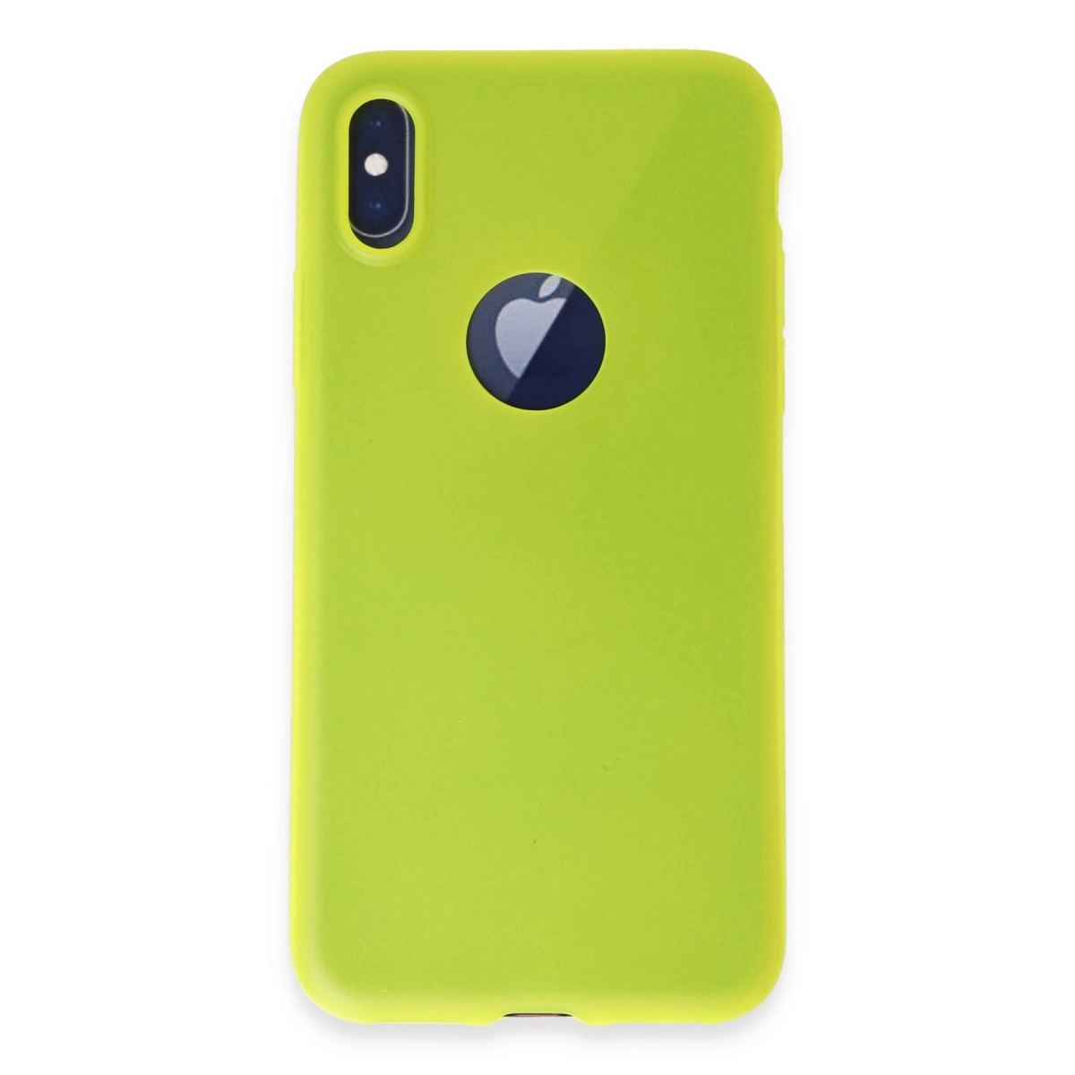 Apple İphone X Kılıf First Silikon - Parlak Sarı