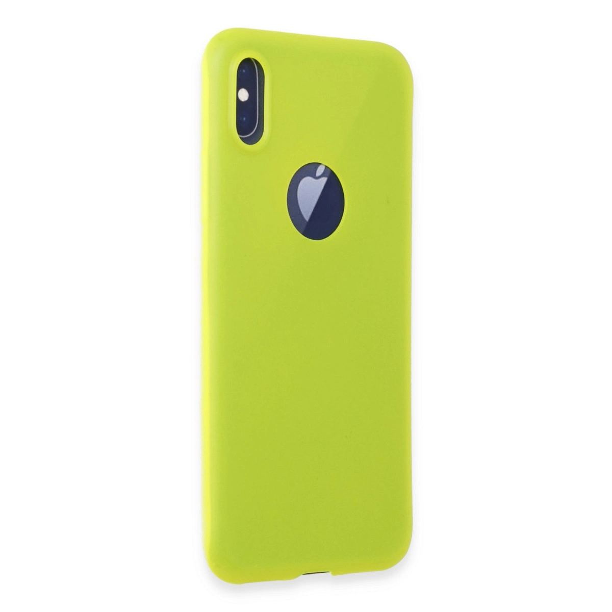 Apple İphone X Kılıf First Silikon - Parlak Sarı