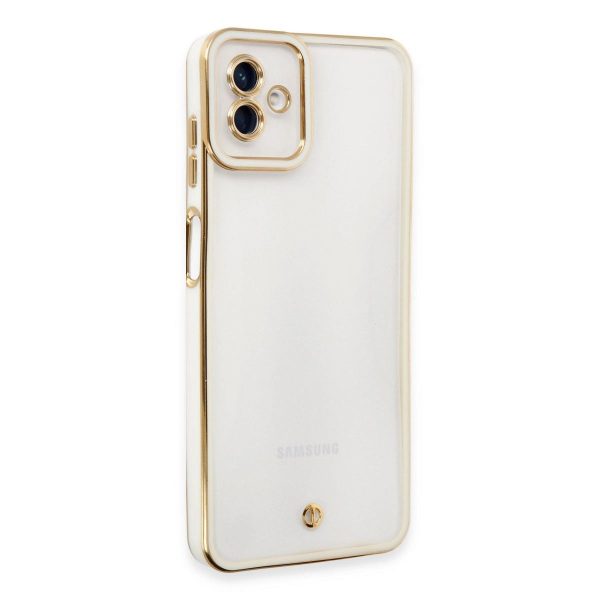 Samsung Galaxy A04 Kılıf Liva Lens Silikon - Beyaz