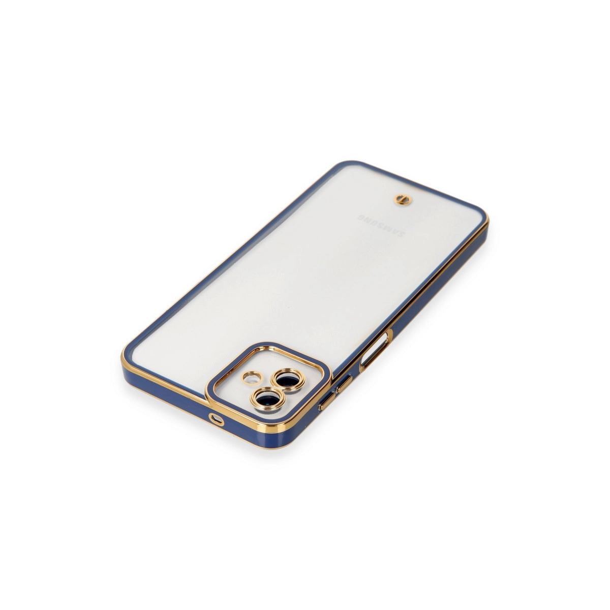 Samsung Galaxy A04 Kılıf Liva Lens Silikon - Mavi