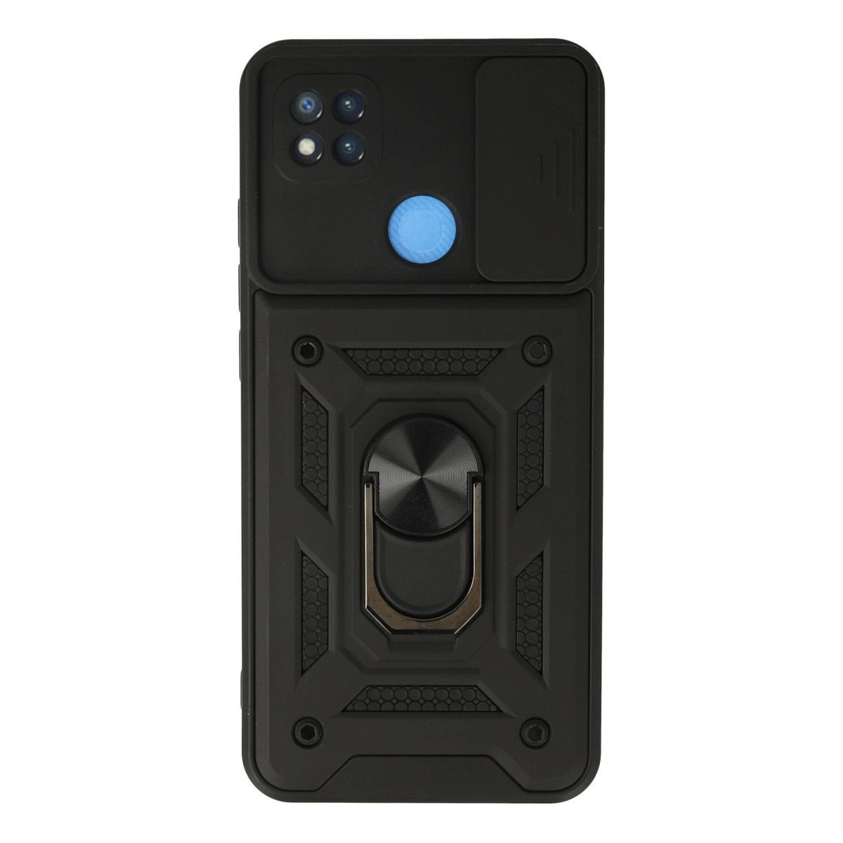 Xiaomi Redmi 9c Kılıf Pars Lens Yüzüklü Silikon - Siyah