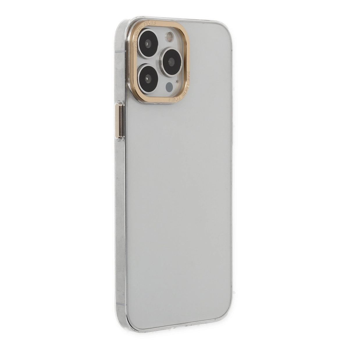 Apple İphone 13 Pro Kılıf Anka Pc Sert Metal Kapak - Şeffaf