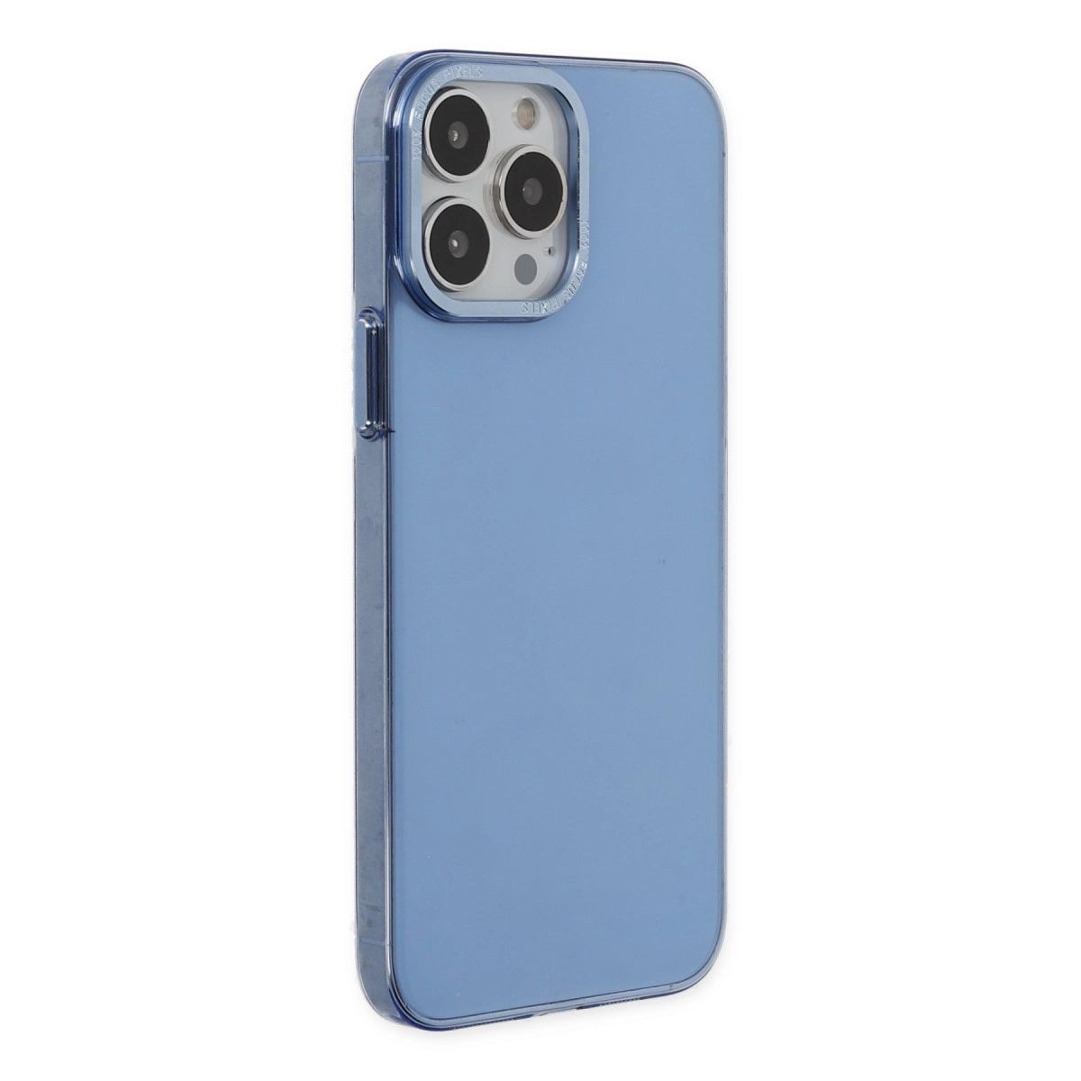 Apple İphone 13 Pro Kılıf Anka Pc Sert Metal Kapak - Mavi
