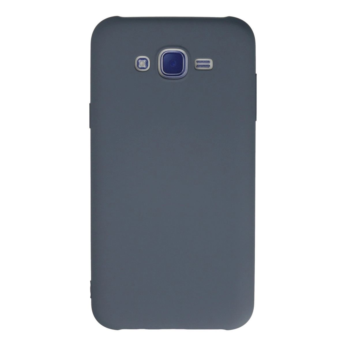 Samsung Galaxy J7 Kılıf Nano İçi Kadife Silikon - Gri