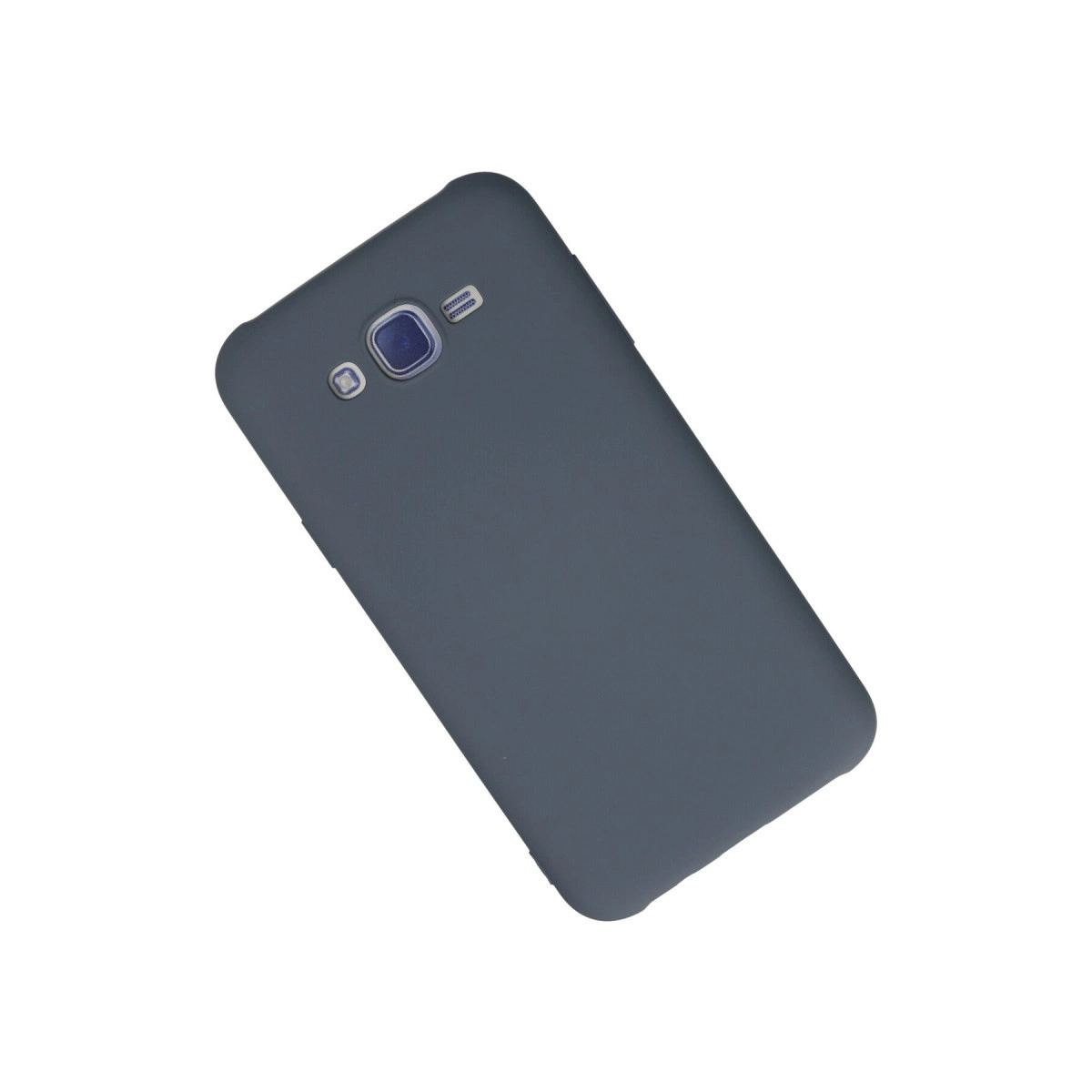 Samsung Galaxy J7 Kılıf Nano İçi Kadife Silikon - Gri