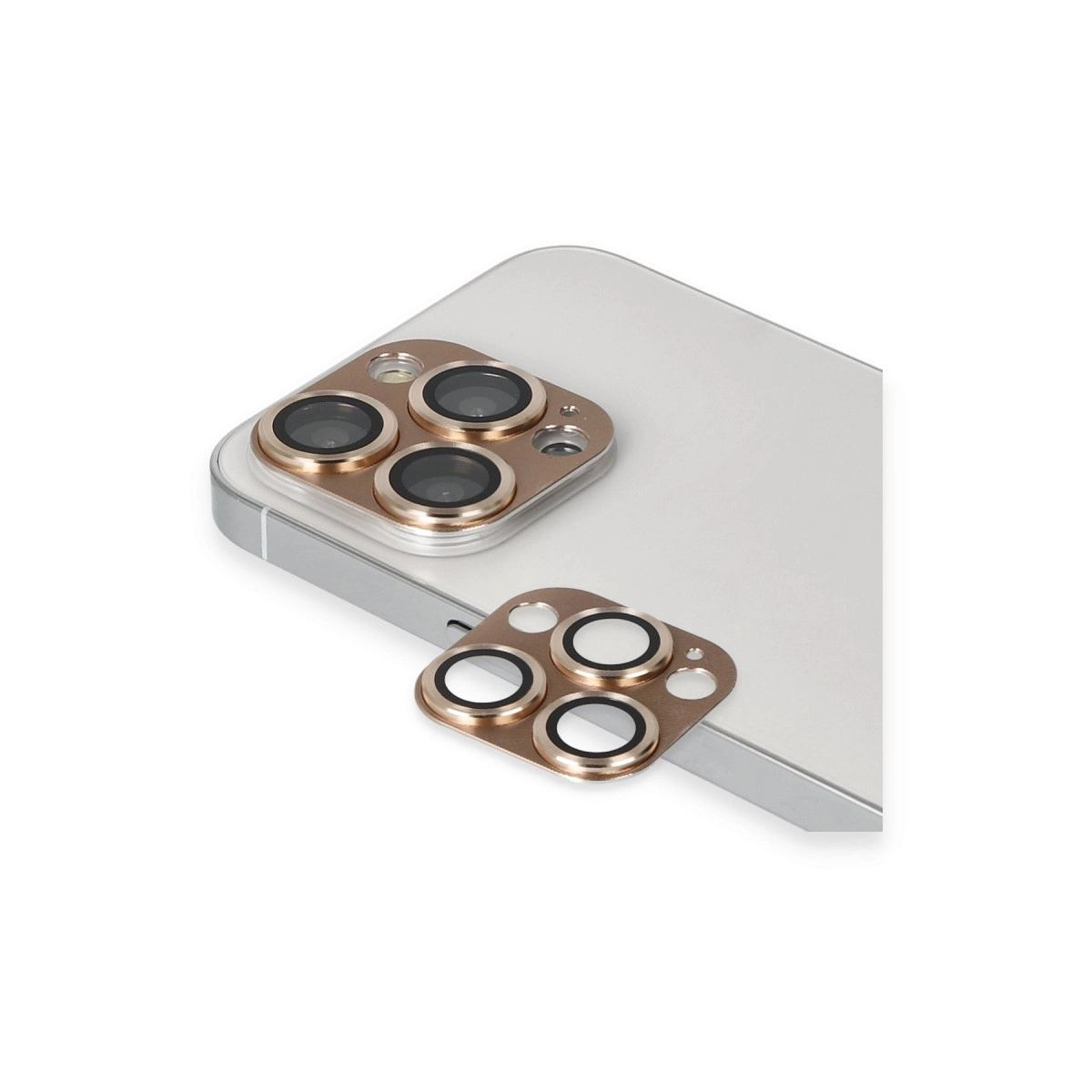 Apple İphone 13 Pro Max Pers Alüminyum Kamera Lens - Gold