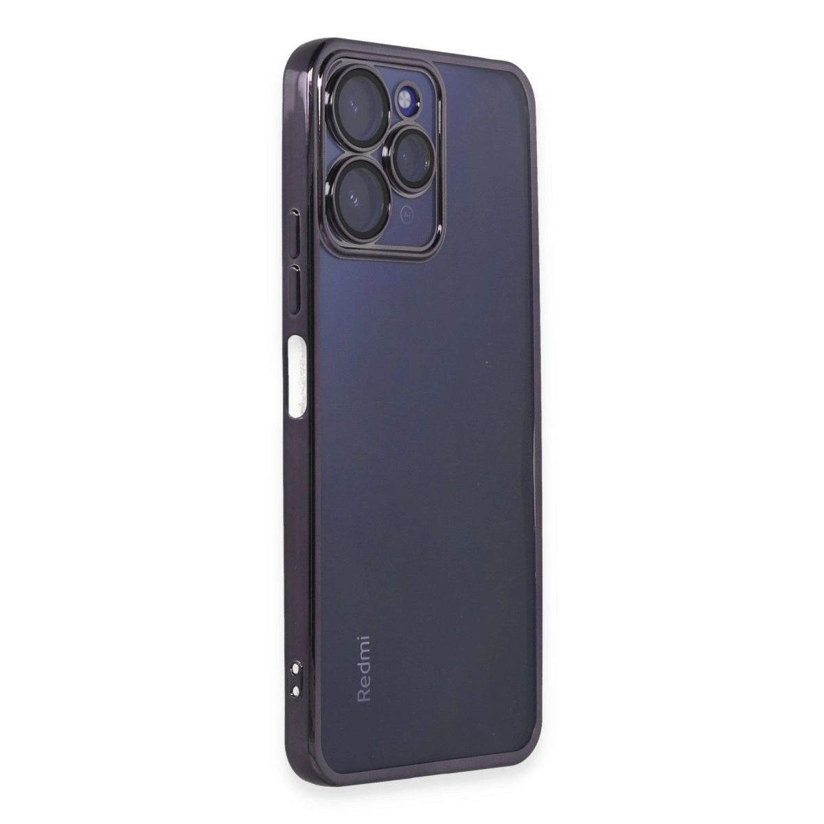 Xiaomi Redmi 12 Kılıf Razer Lensli Silikon - Mor