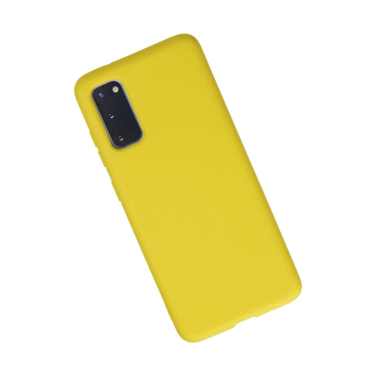 Samsung Galaxy S20 Kılıf Nano İçi Kadife Silikon - Sarı