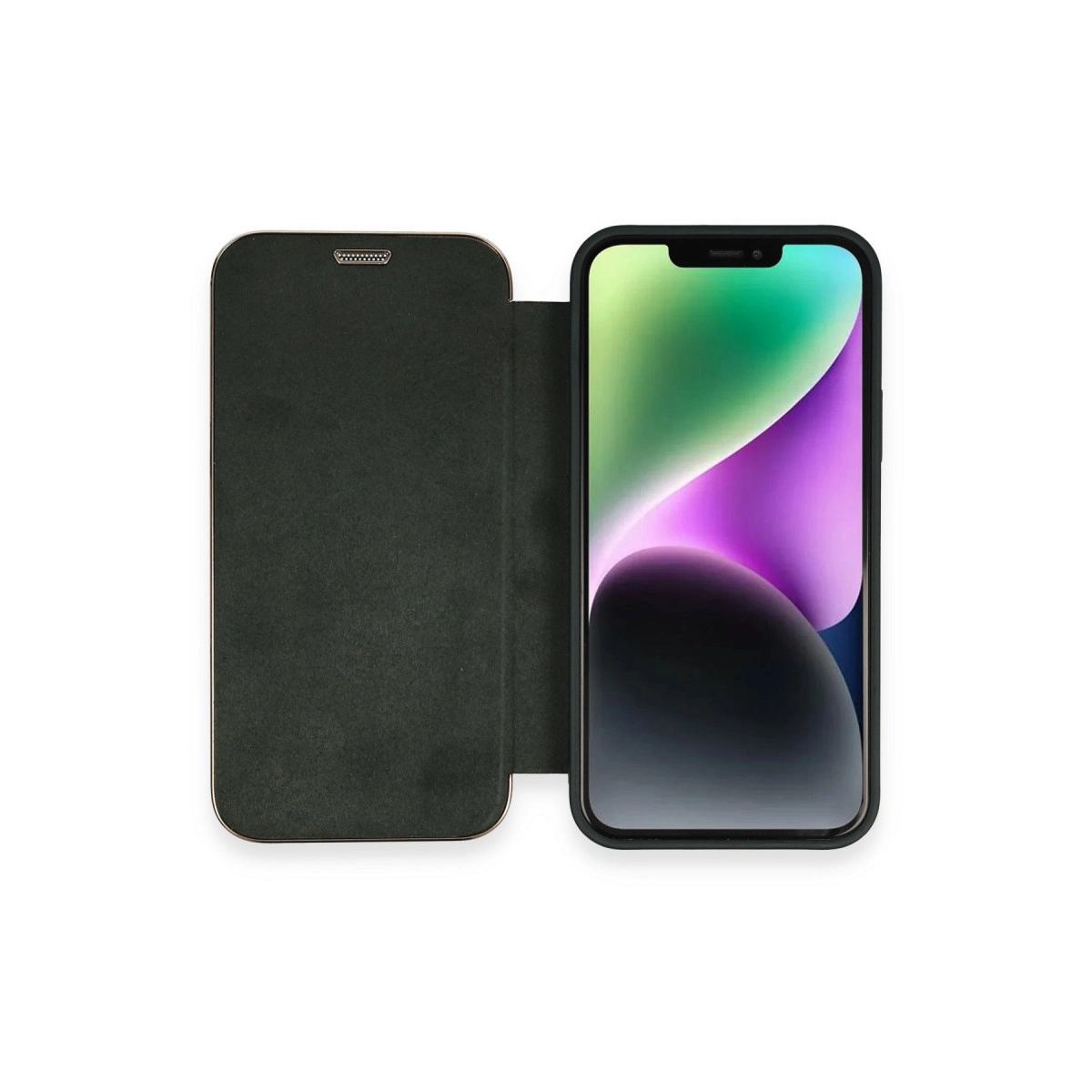 Apple İphone 12 Kılıf Dolpin Kapaklı - Koyu Yeşil