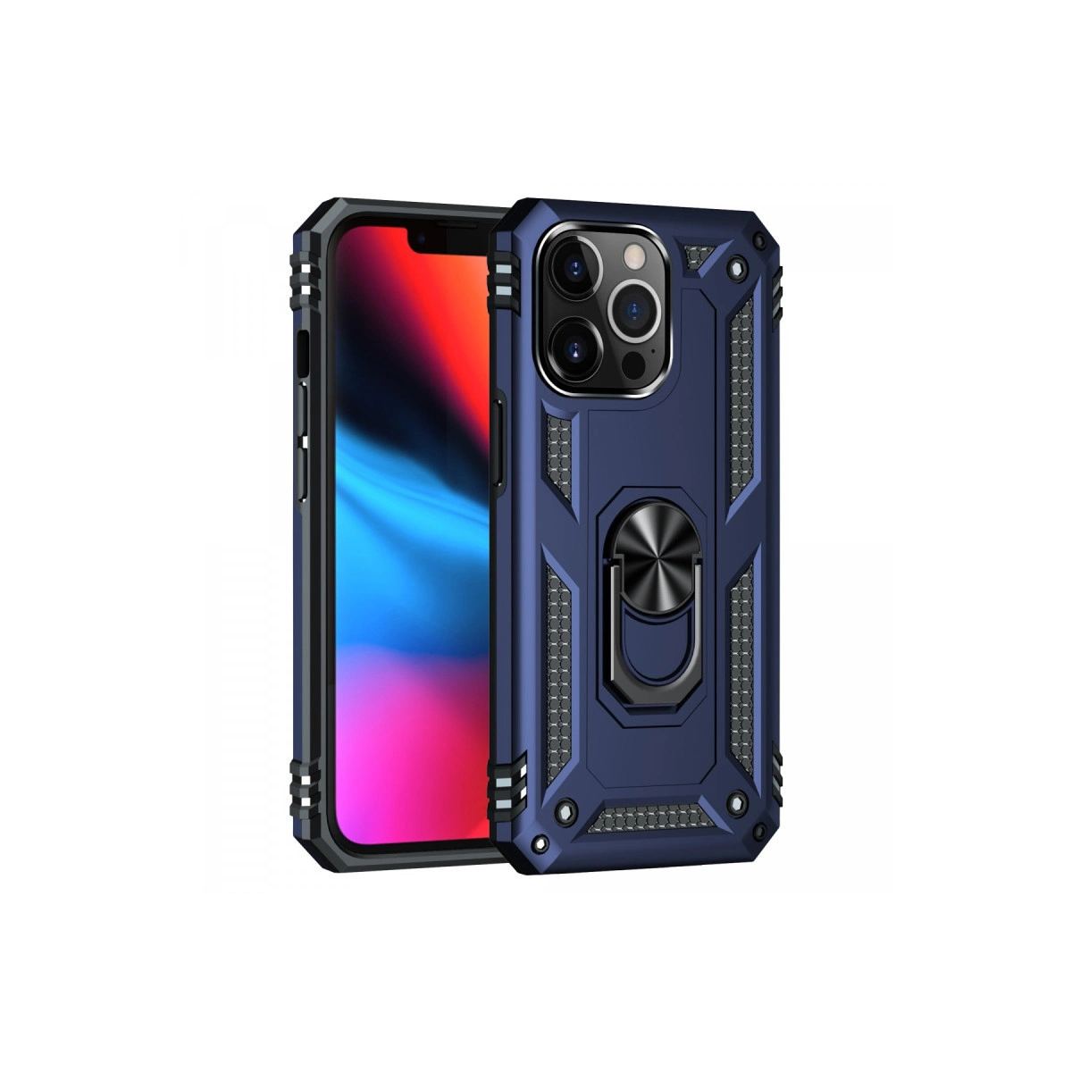 Apple İphone 13 Pro Kılıf Sofya Yüzüklü Silikon Kapak - Lacivert