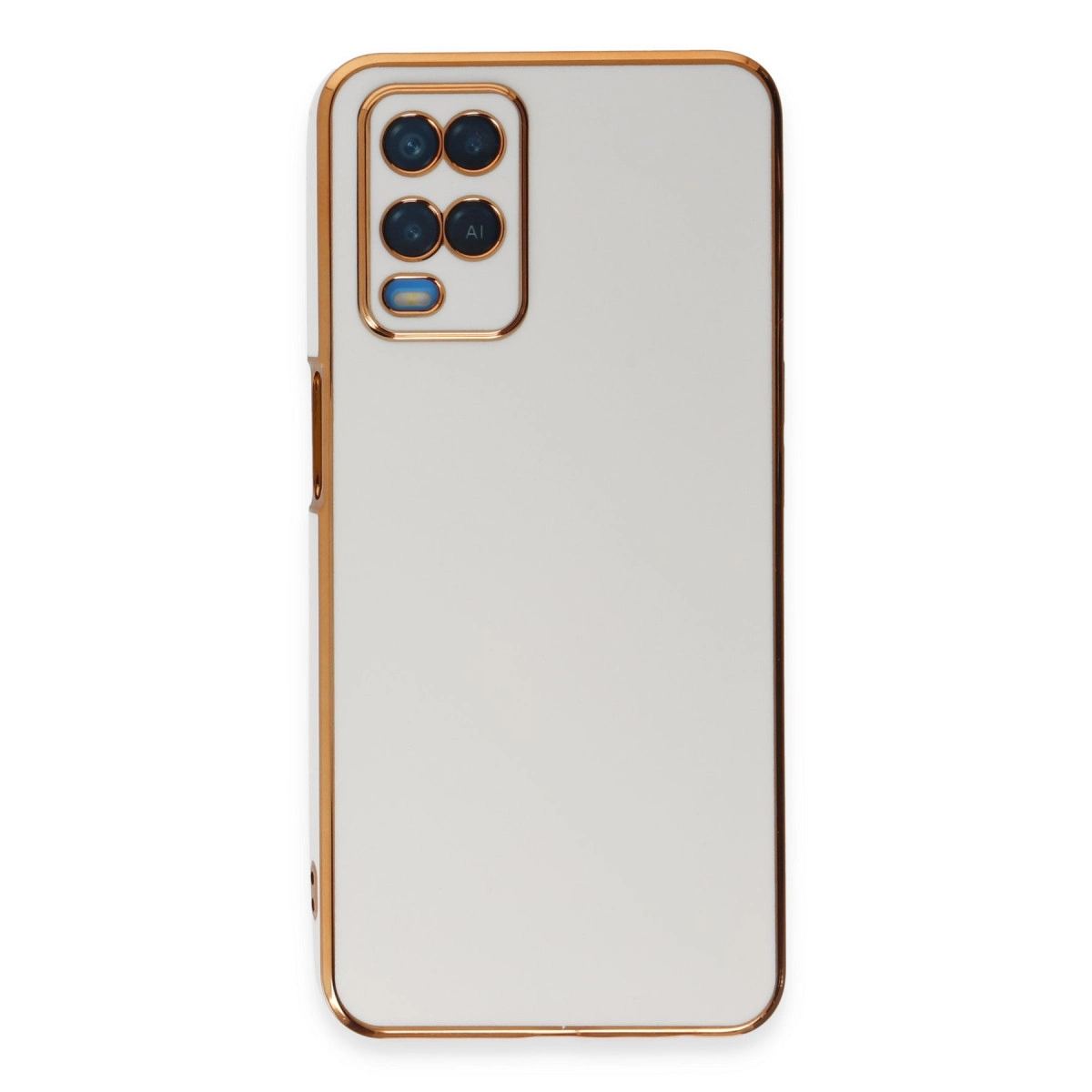 Oppo A54 4g Kılıf Volet Silikon - Beyaz