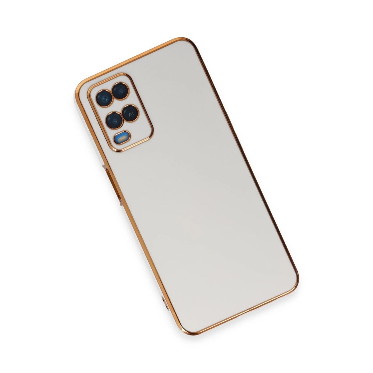 Oppo A54 4g Kılıf Volet Silikon - Beyaz