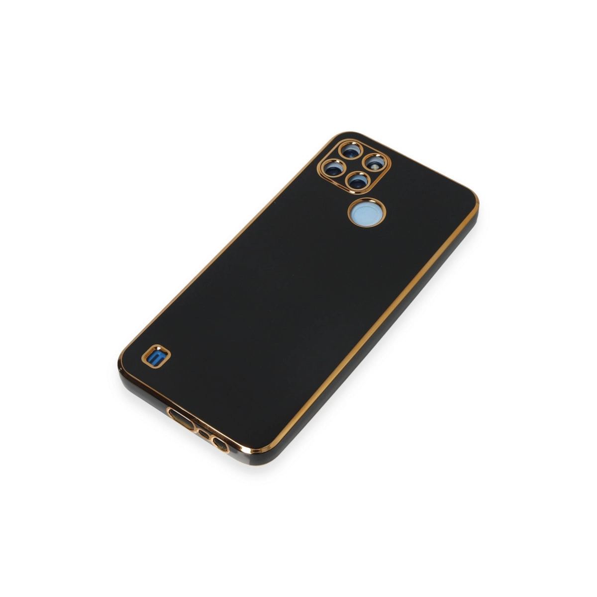 Realme C25y Kılıf Volet Silikon - Siyah