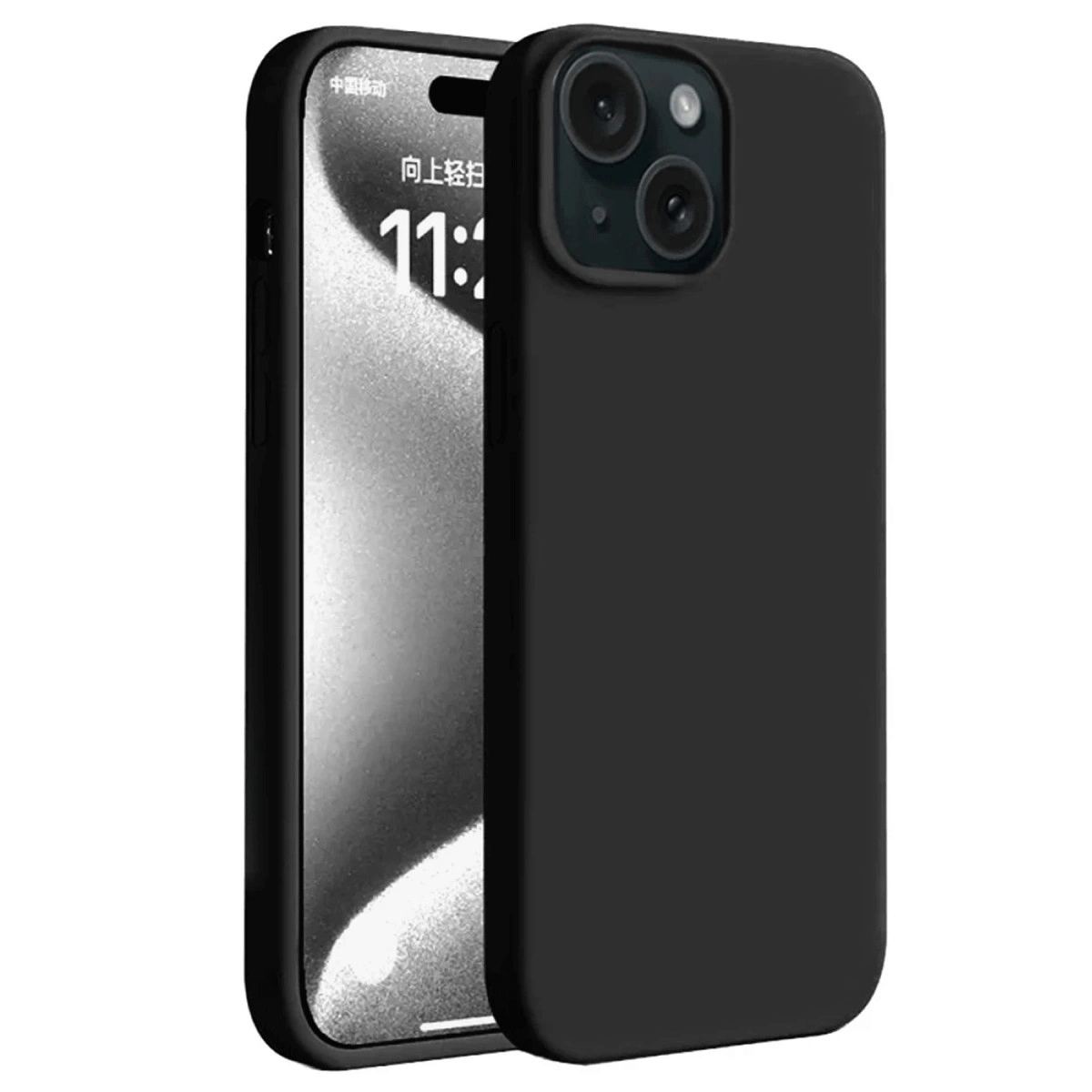 Apple İphone 15 Plus Kılıf First Silikon - Siyah