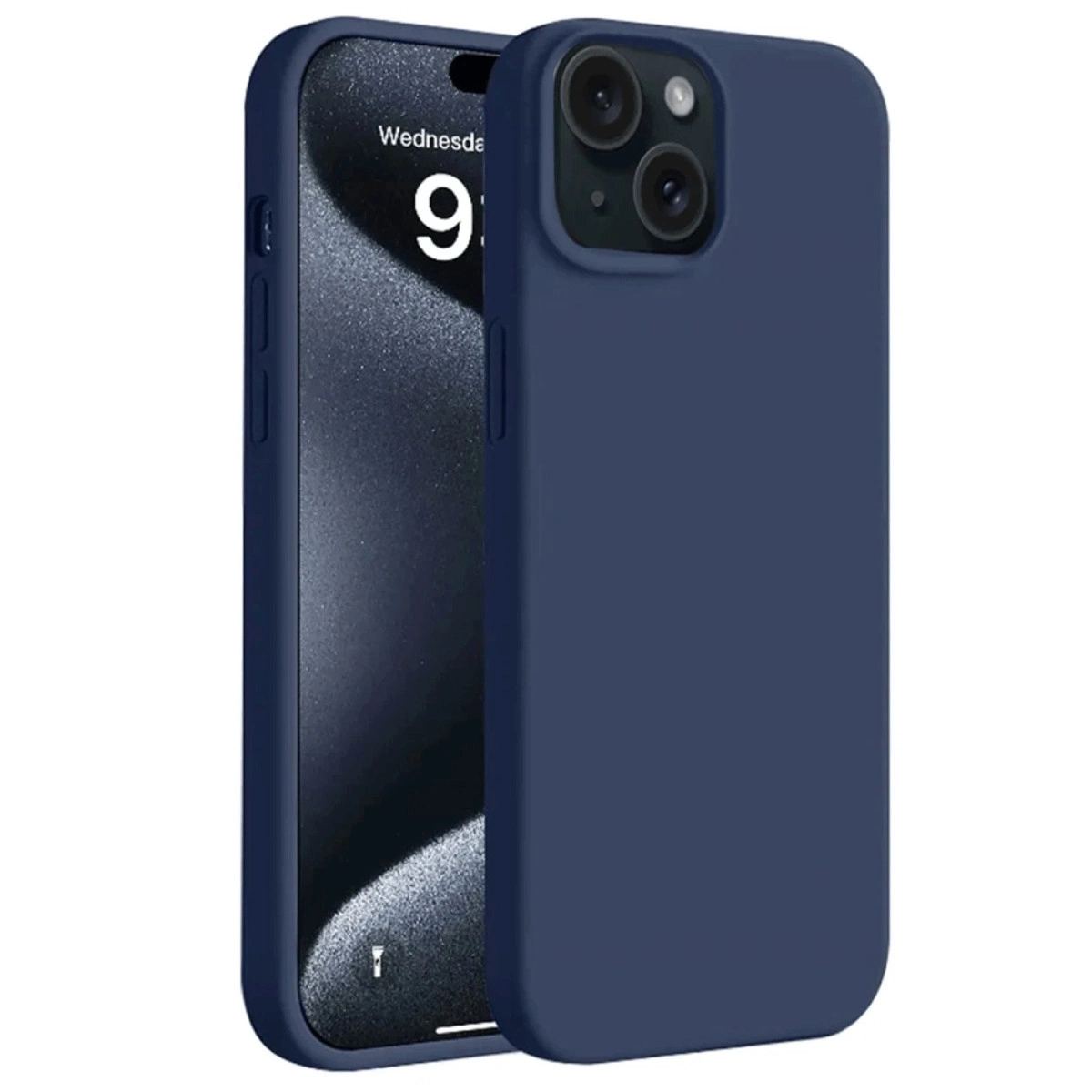 Apple İphone 15 Plus Kılıf First Silikon - Lacivert