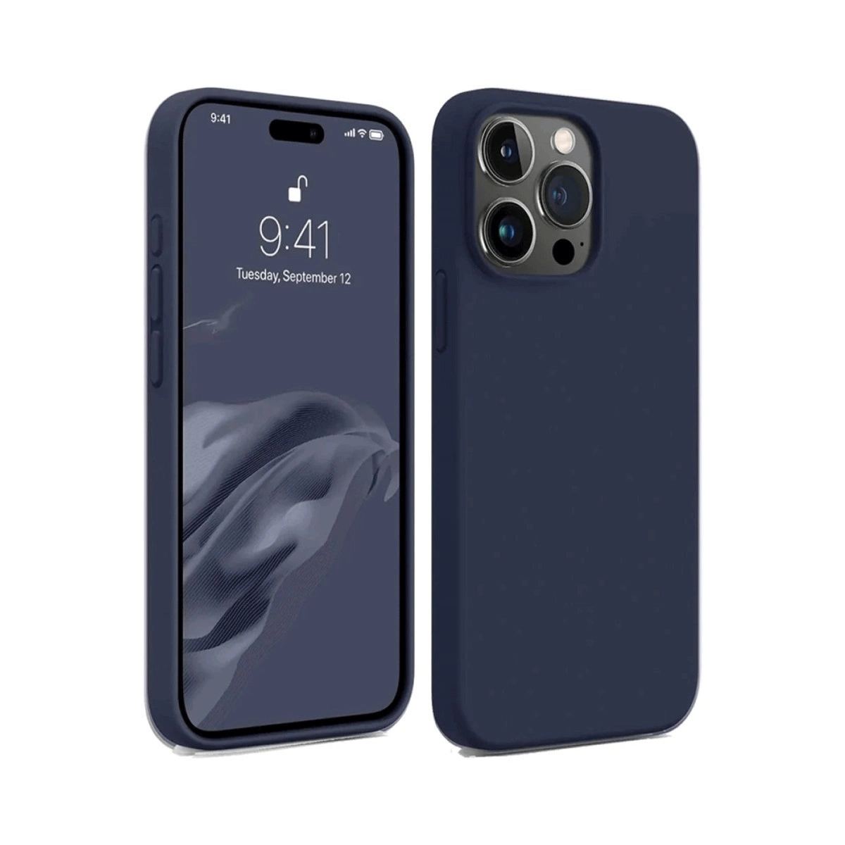 Apple İphone 15 Pro Max Kılıf First Silikon - Lacivert