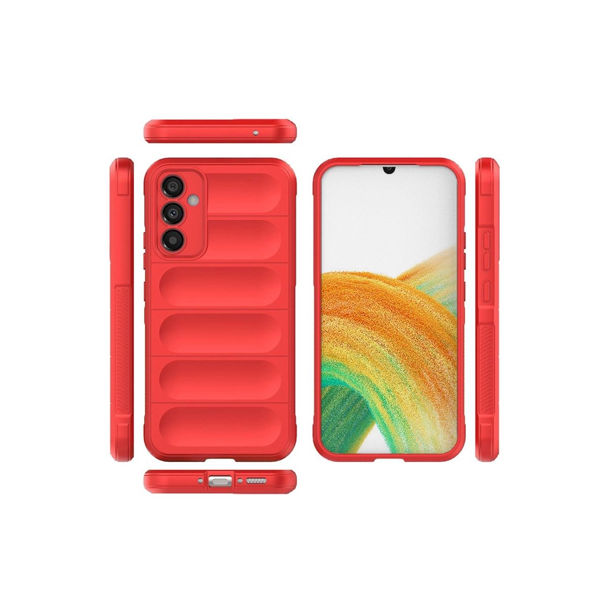 Samsung Galaxy M34 5g Kılıf Optimum Silikon - Kırmızı