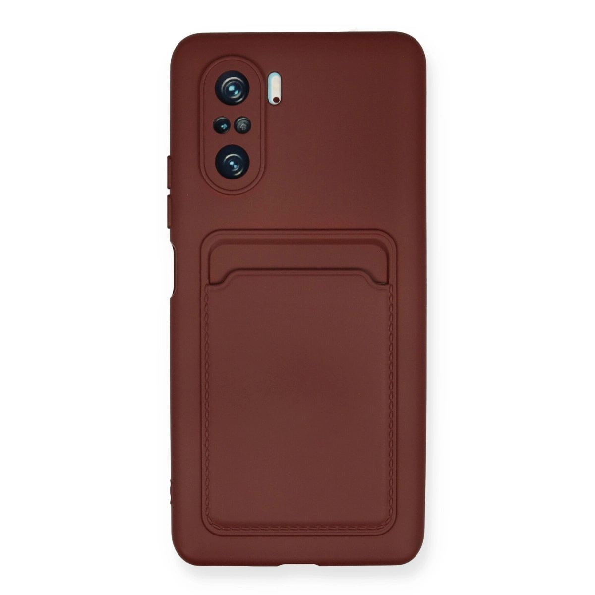 Xiaomi Mi 11i Kılıf Kelvin Kartvizitli Silikon - Bordo