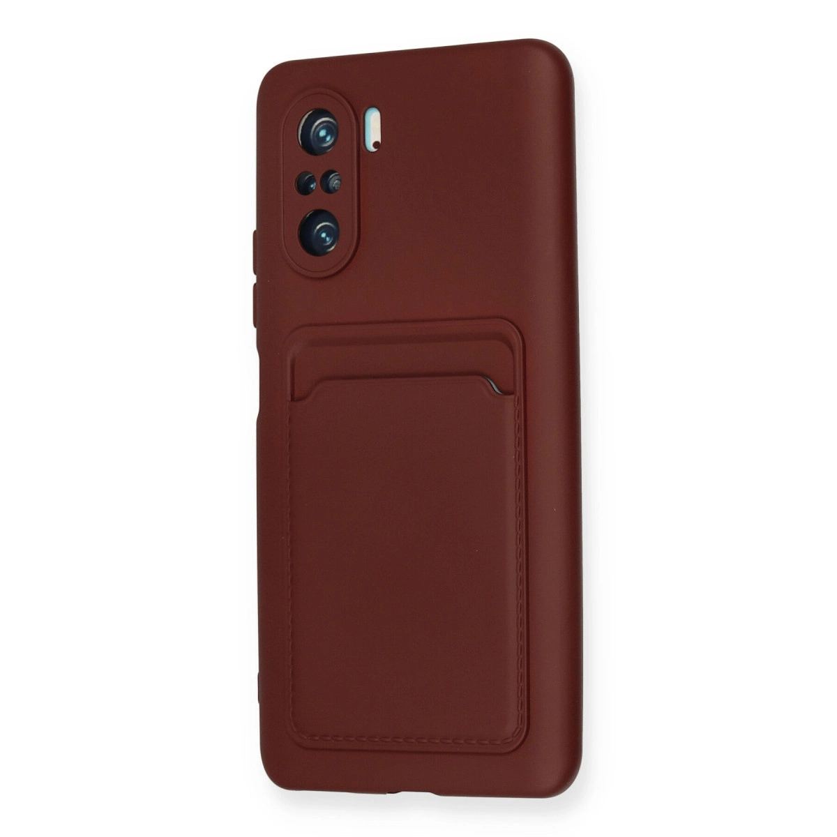 Xiaomi Mi 11i Kılıf Kelvin Kartvizitli Silikon - Bordo