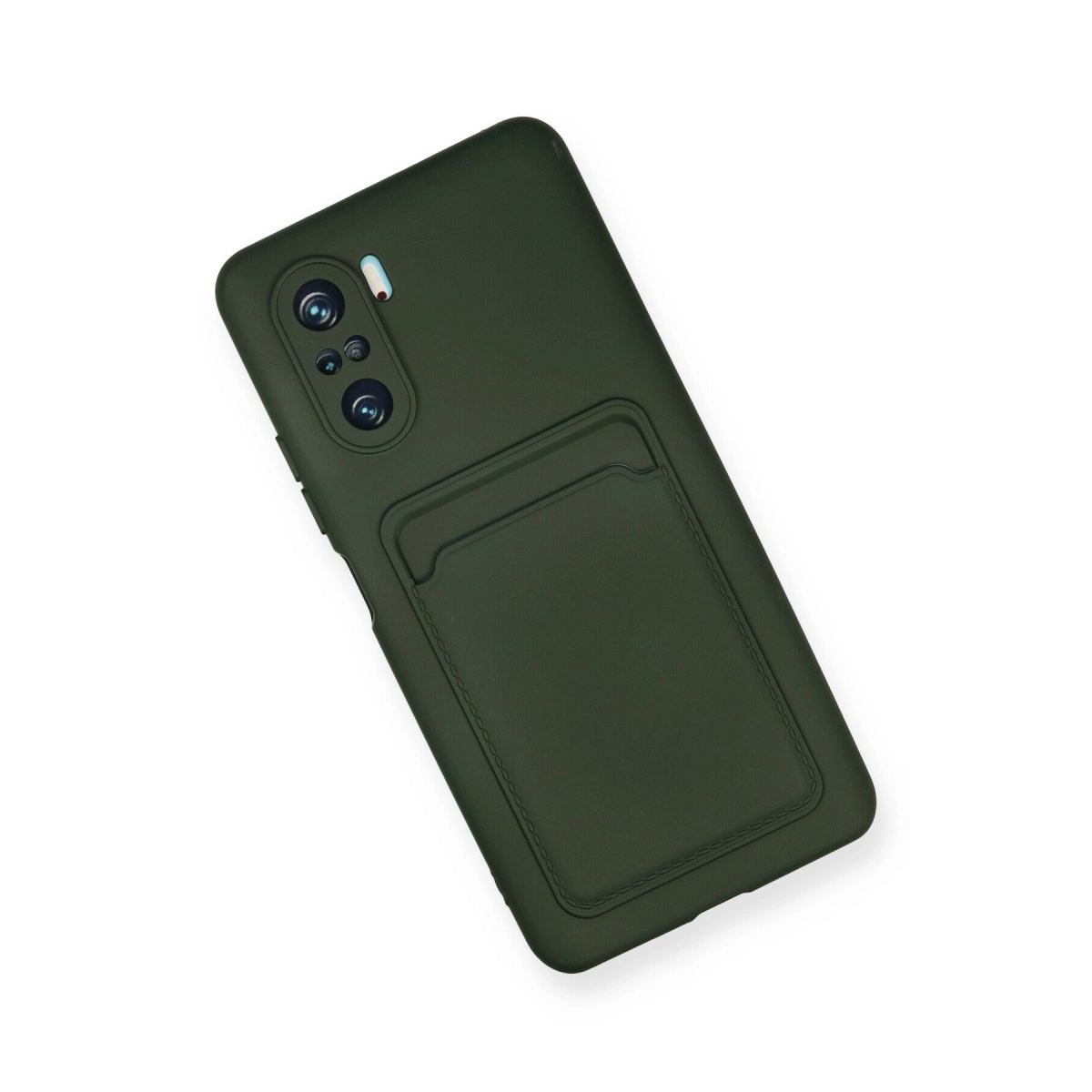 Xiaomi Mi 11i Kılıf Kelvin Kartvizitli Silikon - Koyu Yeşil