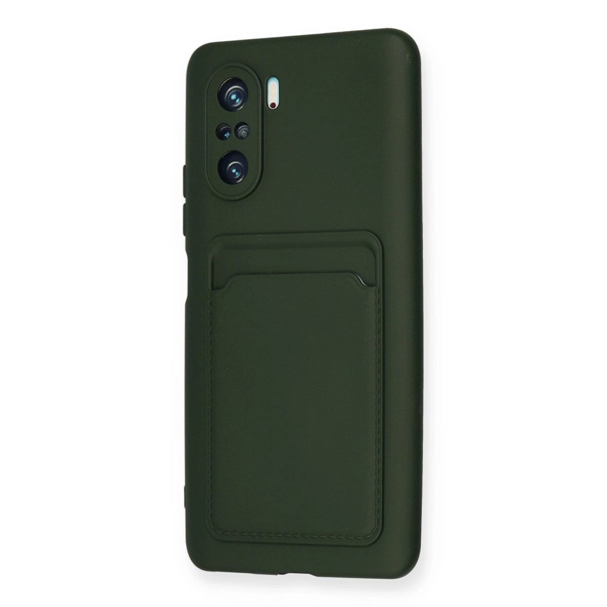 Xiaomi Mi 11i Kılıf Kelvin Kartvizitli Silikon - Koyu Yeşil