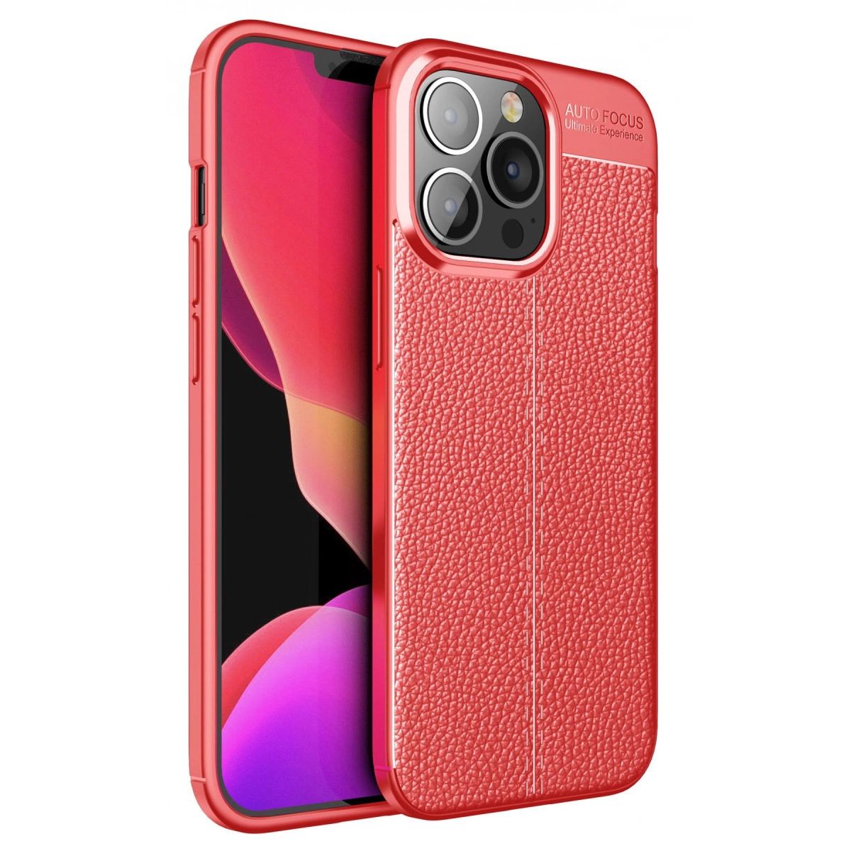 Apple İphone 13 Pro Max Kılıf Auto Focus Kapak - Kırmızı
