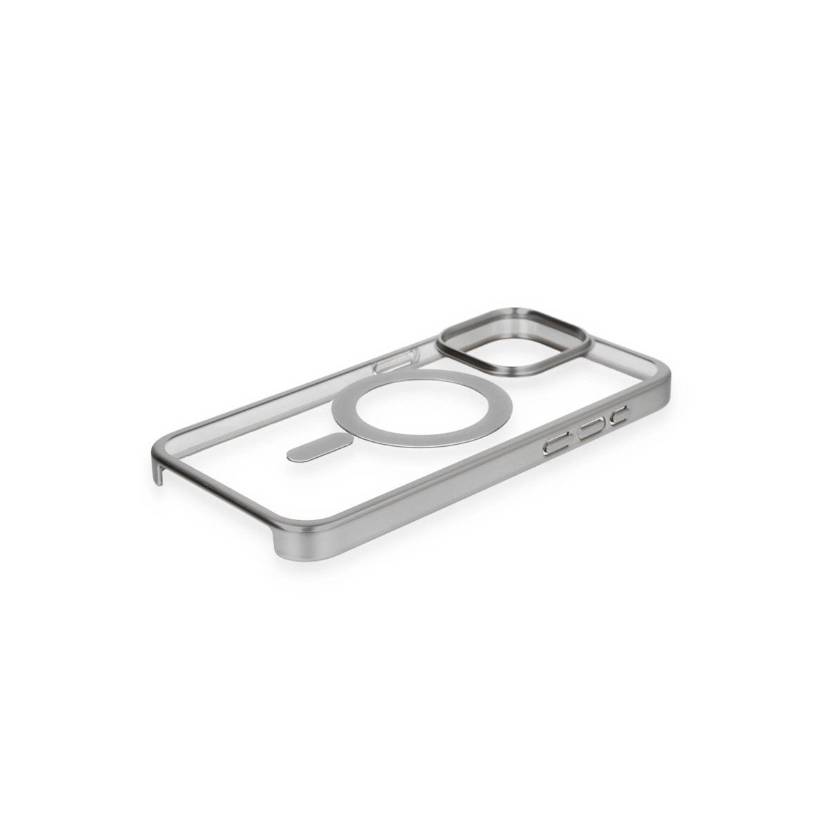Apple İphone 15 Pro Kılıf Erozi Magsafe Kapak - Gümüş
