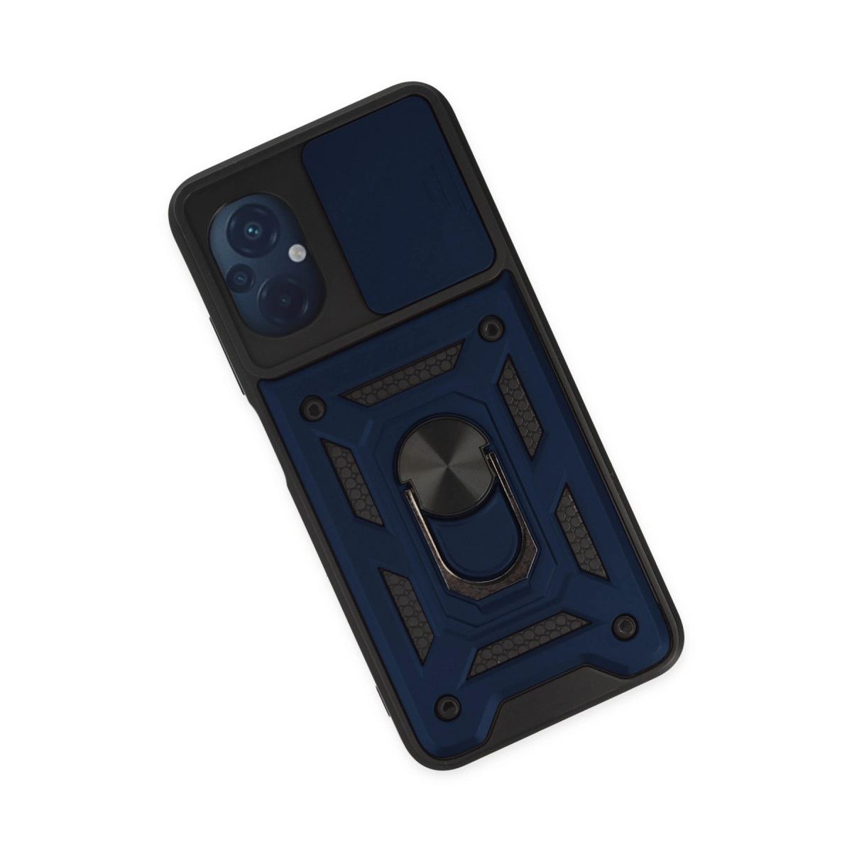 Xiaomi Poco M5 Kılıf Pars Lens Yüzüklü Silikon - Lacivert