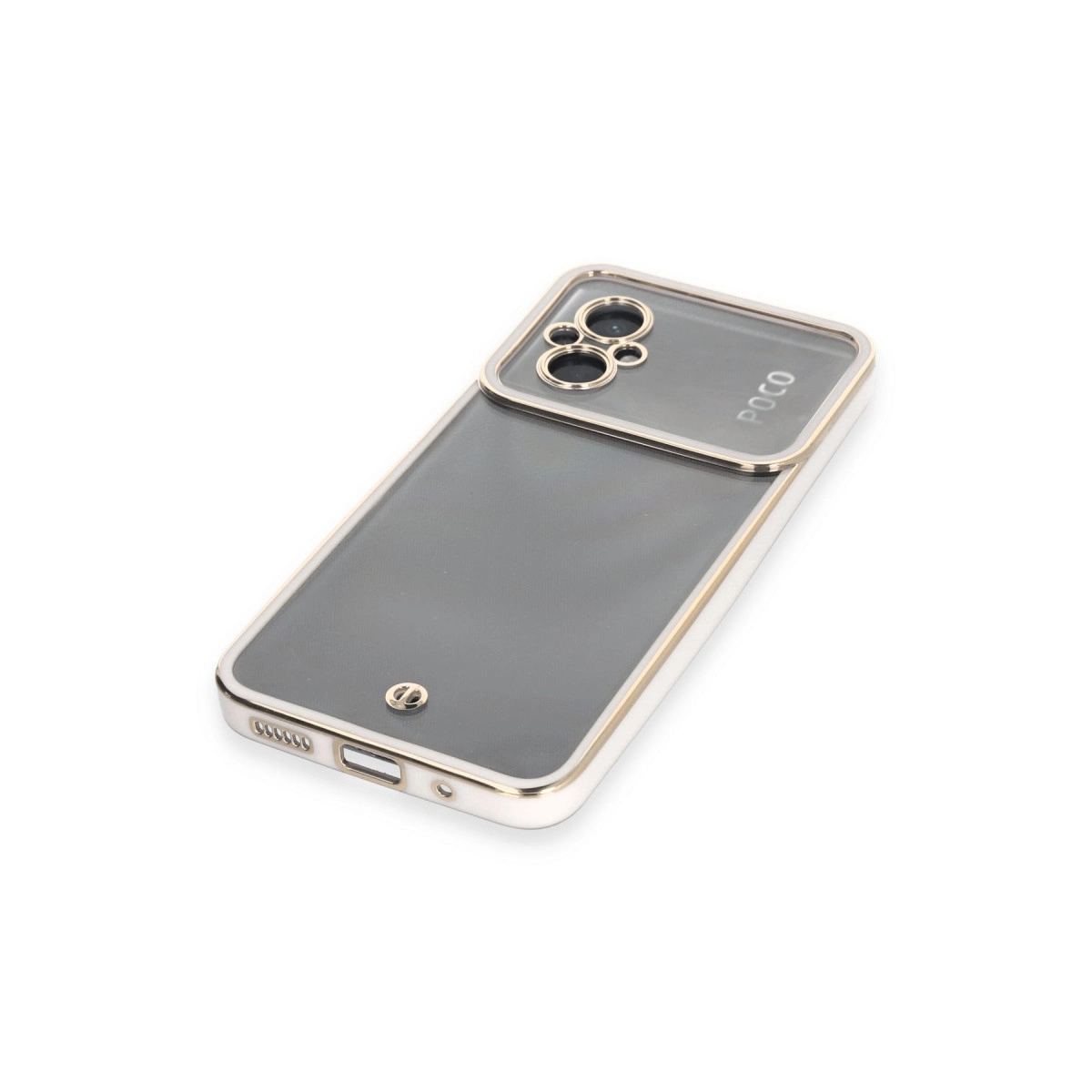 Xiaomi Poco M5 Kılıf Liva Lens Silikon - Beyaz