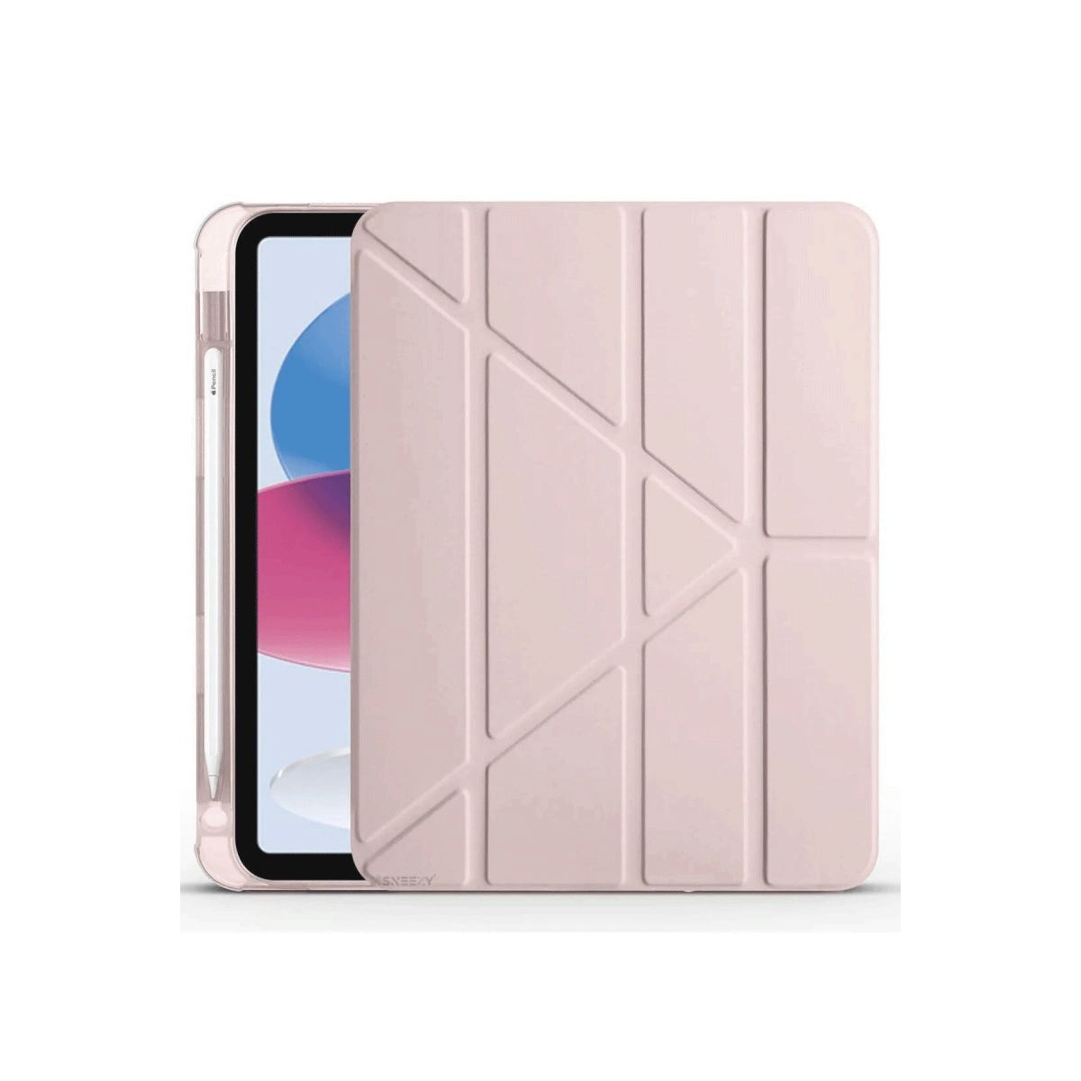 Apple İpad 2022 10.9 (10.nesil) Kılıf Kalemlikli Mars Tablet Kılıfı - Rose Gold