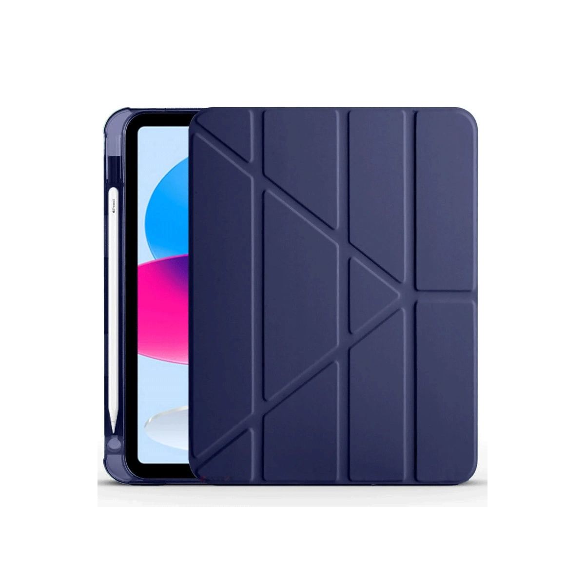 Apple İpad 2022 10.9 (10.nesil) Kılıf Kalemlikli Mars Tablet Kılıfı - Lacivert