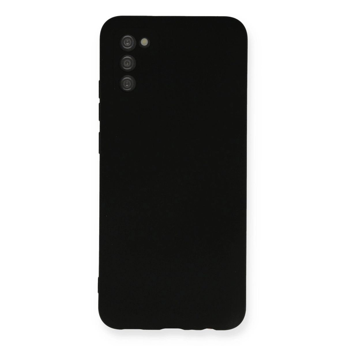 Samsung Galaxy A03s Kılıf Nano İçi Kadife Silikon - Siyah