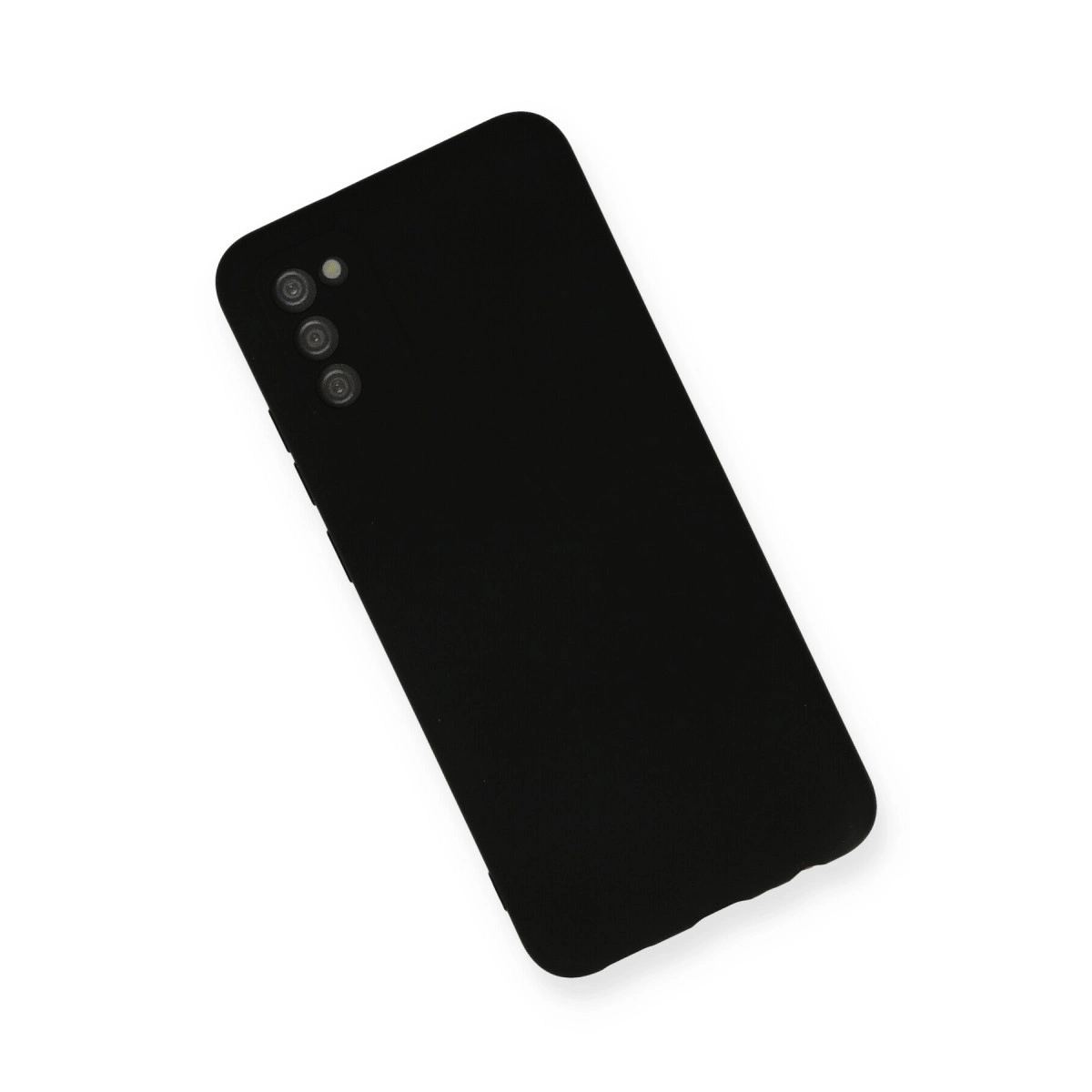 Samsung Galaxy A03s Kılıf Nano İçi Kadife Silikon - Siyah