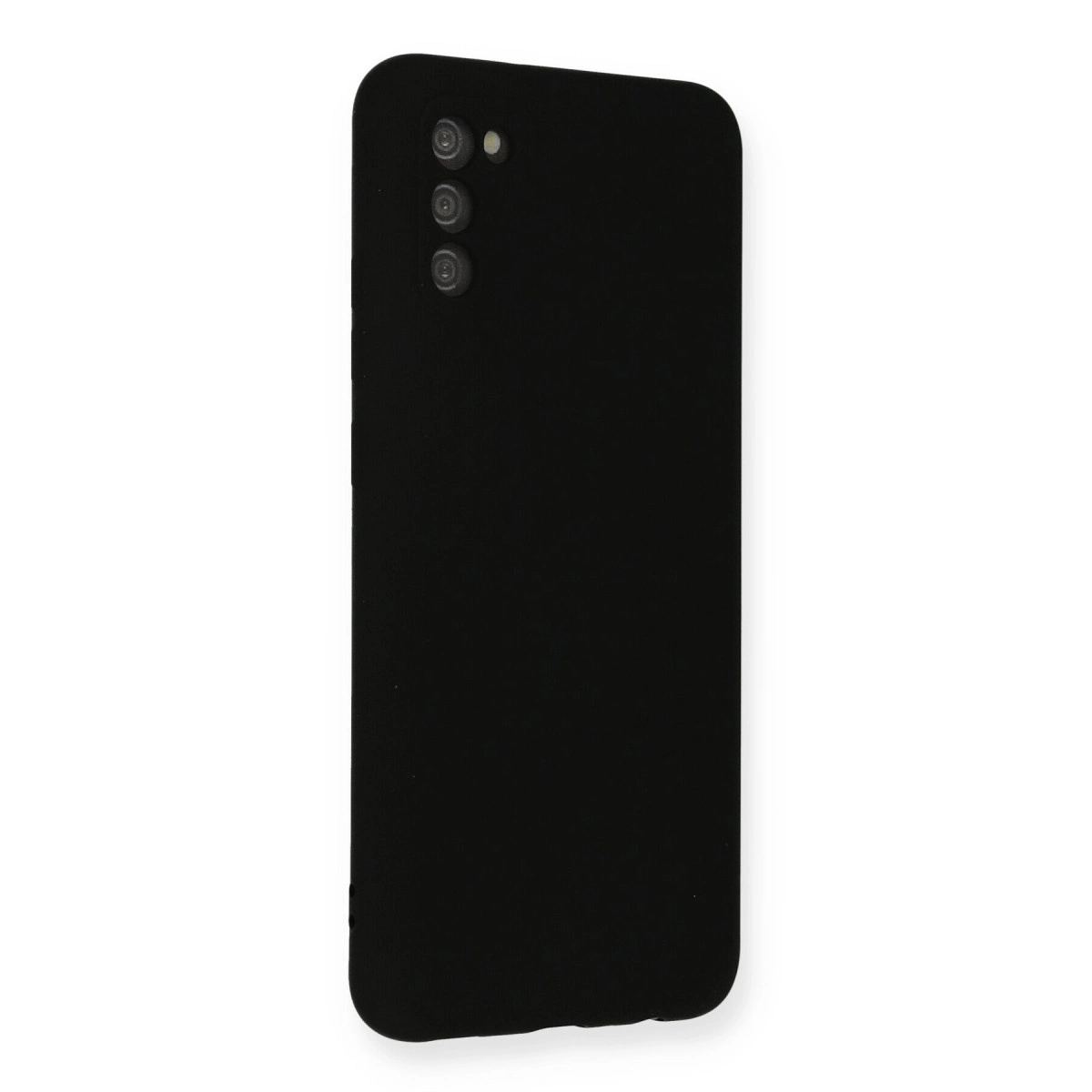 Samsung Galaxy A03s Kılıf Nano İçi Kadife Silikon - Siyah