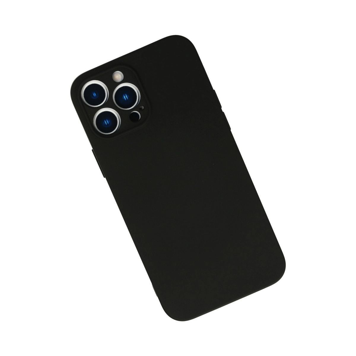 Apple İphone 13 Pro Max Kılıf Nano İçi Kadife Silikon - Siyah