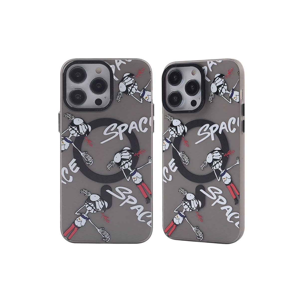 Apple İphone 12 Pro Max Kılıf Apollo Magneticsafe Desenli Kapak - Apollo Siyah - 3