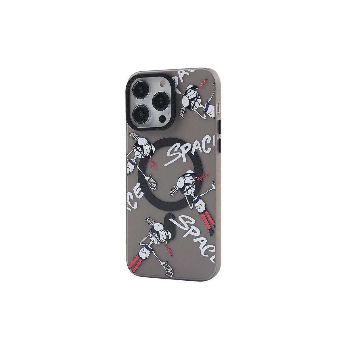 Apple İphone 12 Pro Max Kılıf Apollo Magneticsafe Desenli Kapak - Apollo Siyah - 3