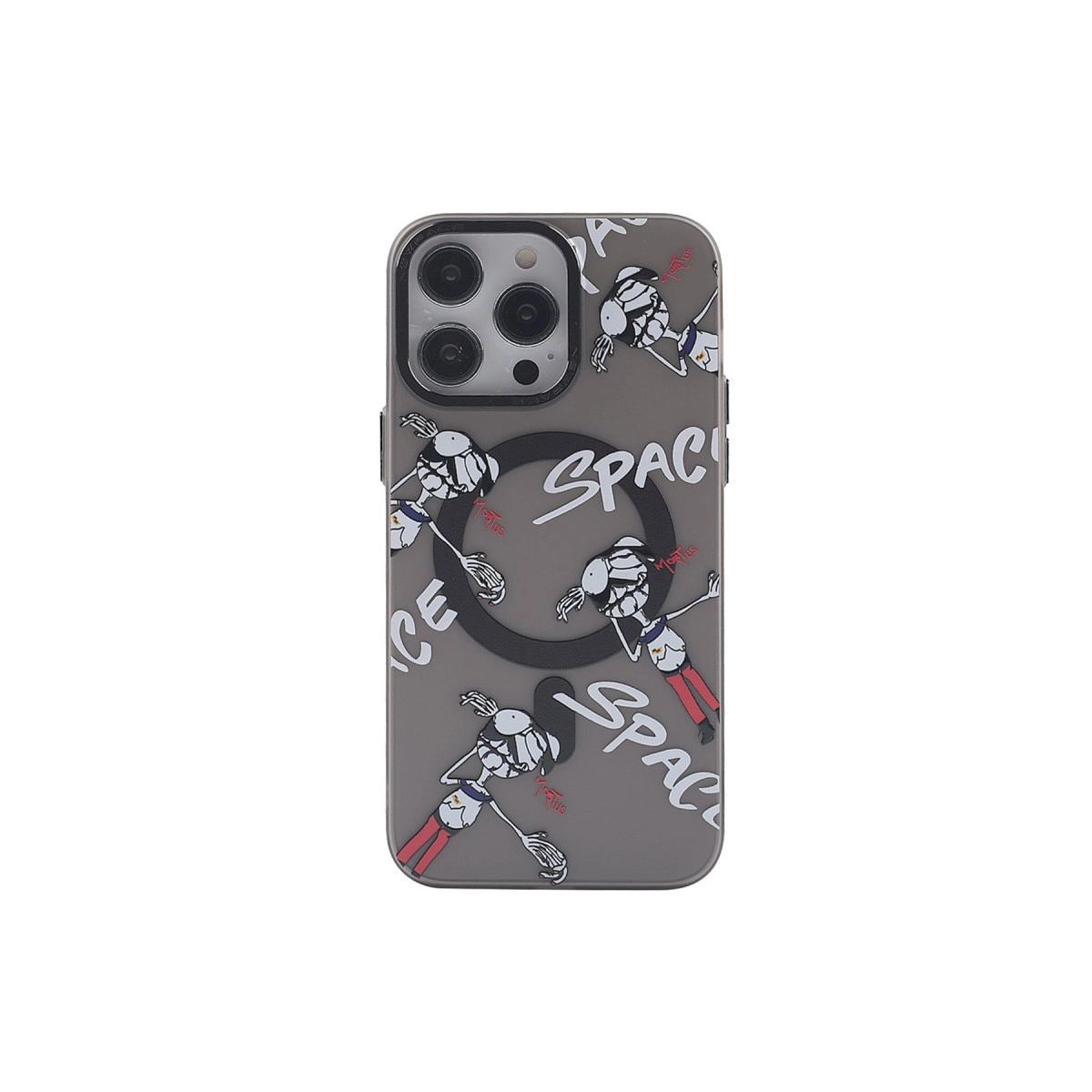 Apple İphone 12 Pro Max Kılıf Apollo Magneticsafe Desenli Kapak - Apollo Siyah - 3
