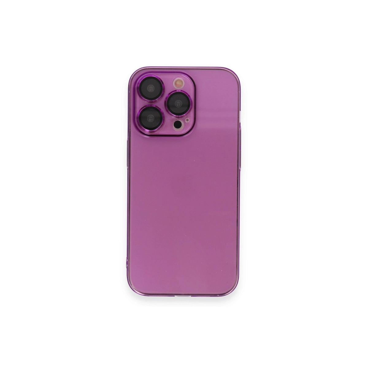 Apple İphone 14 Pro Max Kılıf Armada Lensli Kapak - Mor
