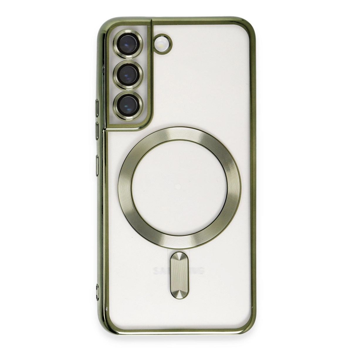 Samsung Galaxy S22 Kılıf Kross Magneticsafe Kapak - Koyu Yeşil