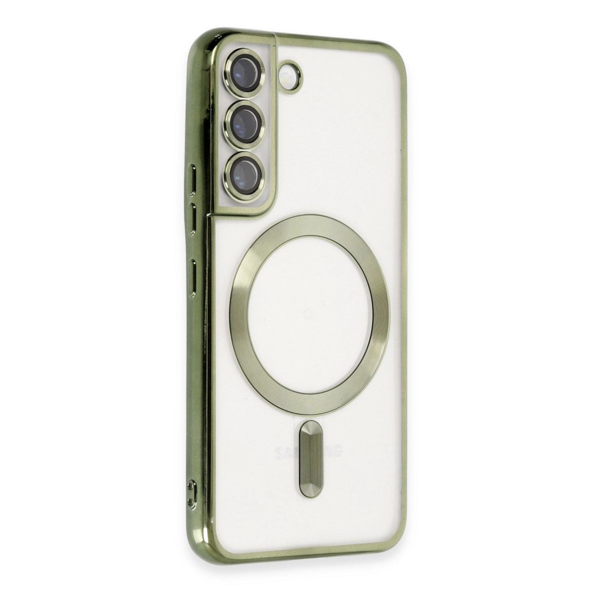 Samsung Galaxy S22 Kılıf Kross Magneticsafe Kapak - Koyu Yeşil