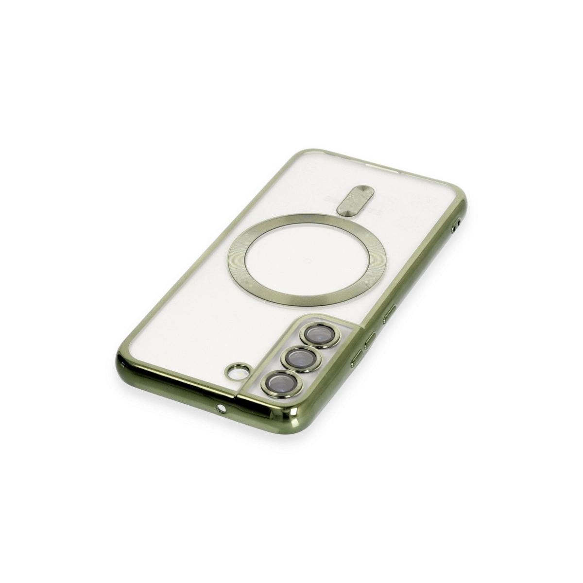 Samsung Galaxy S22 Kılıf Kross Magneticsafe Kapak - Koyu Yeşil