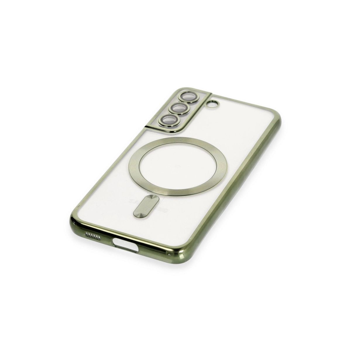 Samsung Galaxy S22 Kılıf Kross Magneticsafe Kapak - Koyu Yeşil
