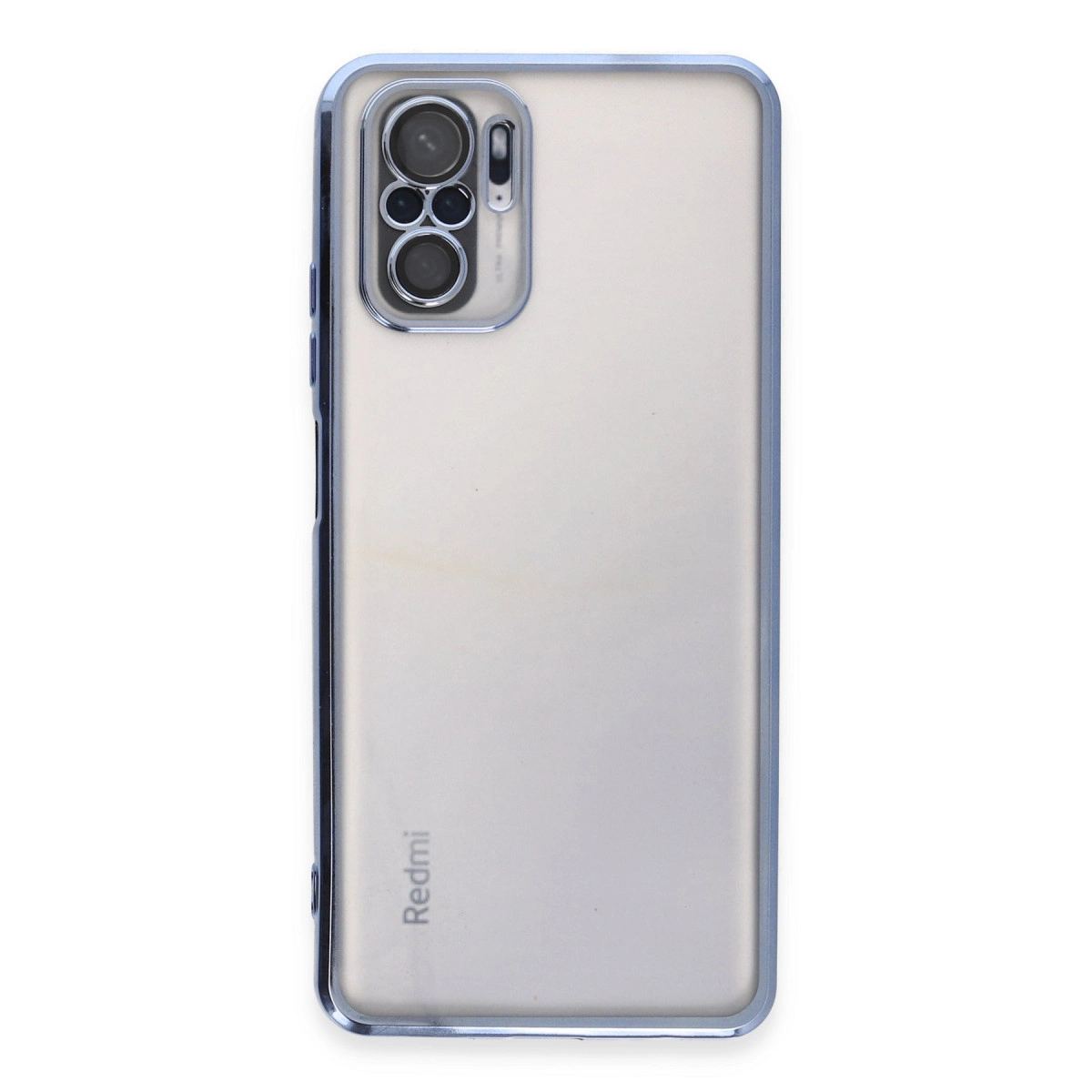 Xiaomi Redmi Note 10 Kılıf Razer Lensli Silikon - Açık Mavi