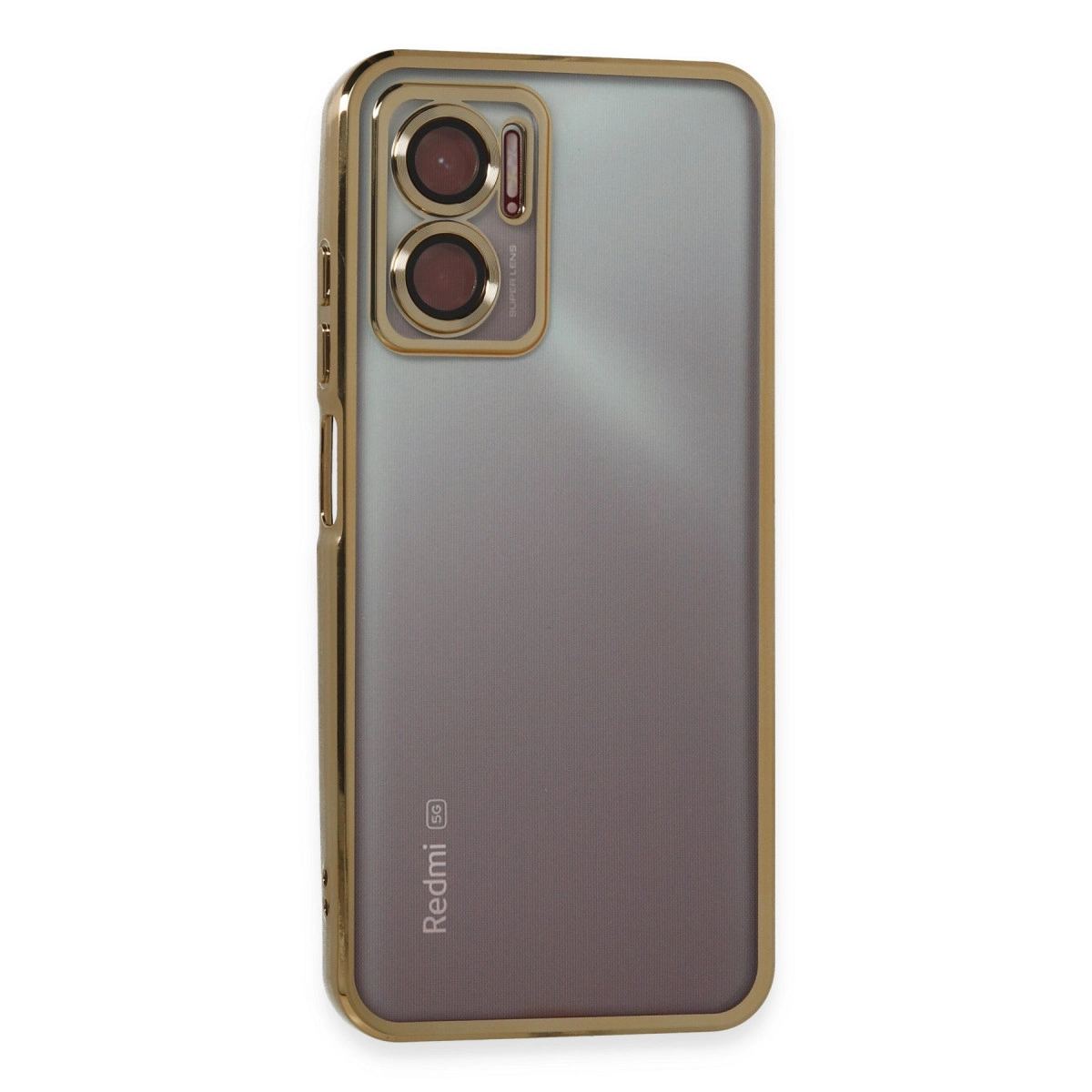Xiaomi Redmi 10 5g Kılıf Razer Lensli Silikon - Gold