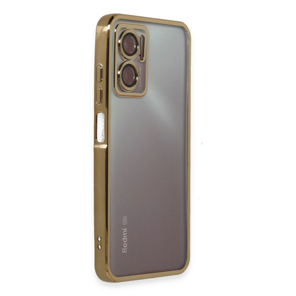 Xiaomi Redmi 10 5g Kılıf Razer Lensli Silikon - Gold