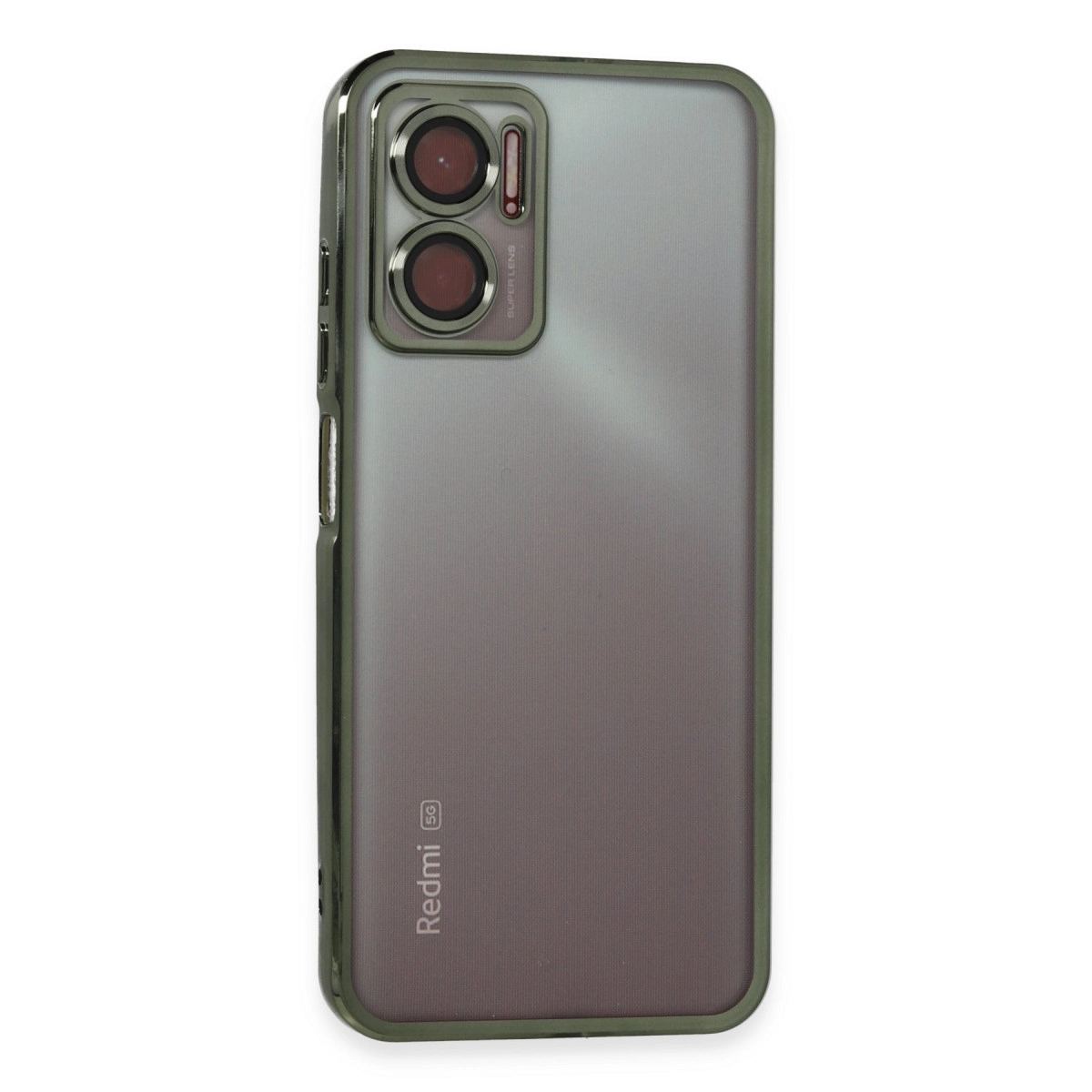 Xiaomi Redmi 10 5g Kılıf Razer Lensli Silikon - Yeşil