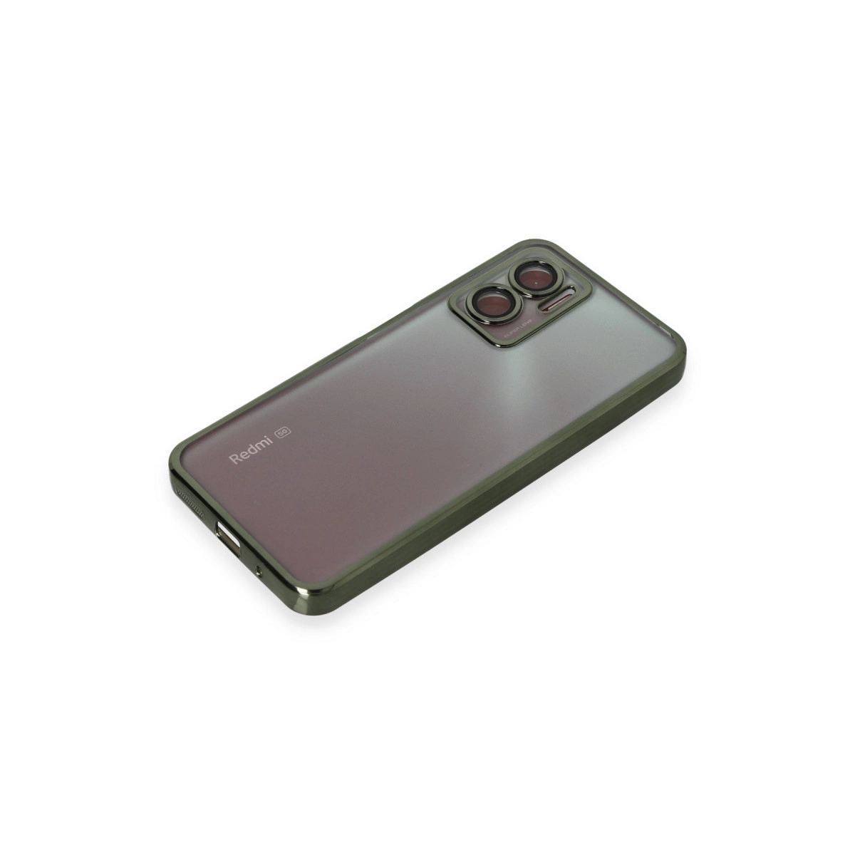 Xiaomi Redmi 10 5g Kılıf Razer Lensli Silikon - Yeşil